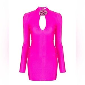 💓Giuseppe Di Morabito Fuchsia cut-out minidress- SIZE: 36 IT US 2..NWT
